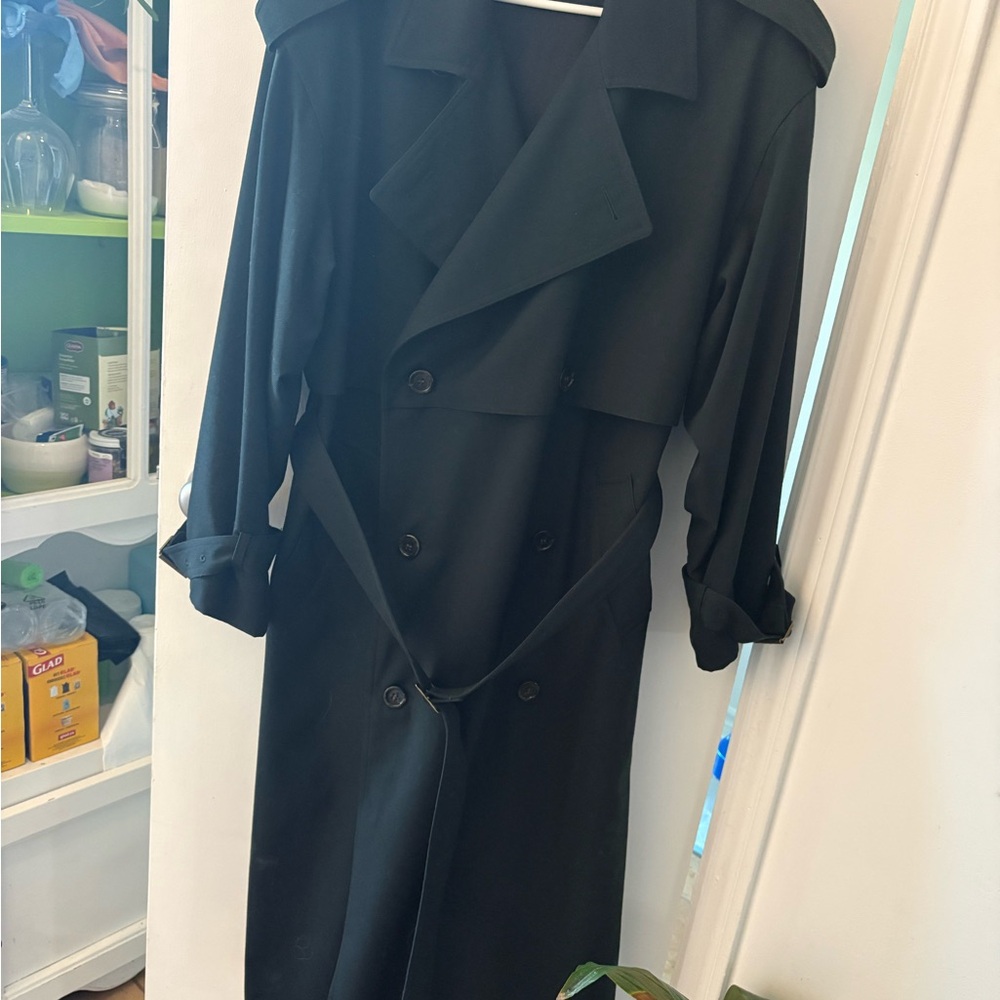 Unisex Dark green Trench Coat - Picture 2 of 3